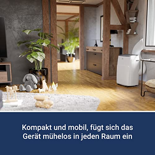SUNTEC Mobiles Klimagerät Coolfixx 14000 BTU APP – Klimaanlage mobil und leise mit Smart App Steuerung – Entfeuchter für Räume bis 70 qm – Mobile Kühlung & Heizung für zuhause – 14.000 BTU