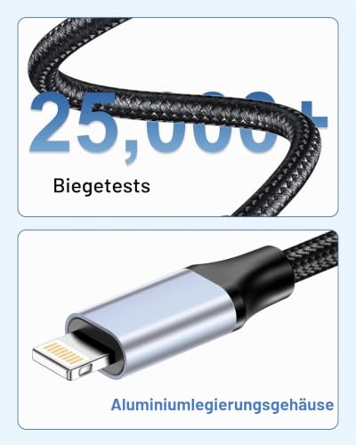 Lightning auf USB Adapter 2Stück, Lightning USB Adapter Handy iPhone auf USB Stick Adapter Kabel usb 3.0 OTG Adapter für iPhone 14 13 12 11 Pro Max/iPad, Unterstützt USB Sticks, Keyboards, Kartenleser