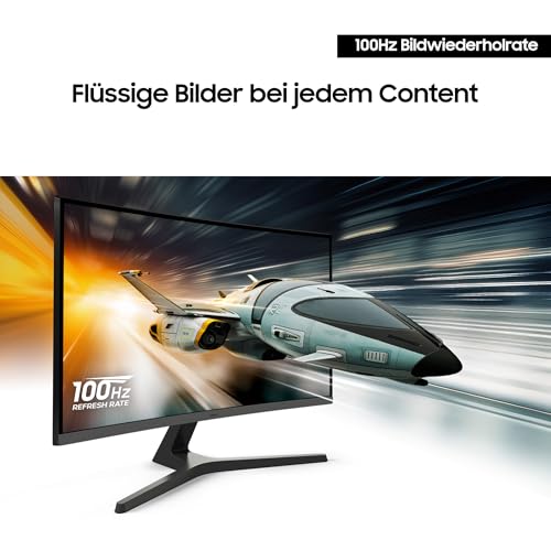 SAMSUNG 32 Zoll Essential S3 S39GD, Full HD (1.920 x 1.080), Computer-Monitor, PC-Bildschirm, 100 Hz, 1800R Curved, Game Mode, Eye Saver Mode, LS32D396GAUXEN