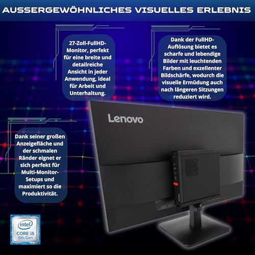 Computer Kompletter Desktop-Computer 27 Zoll i5 8500 16 GB RAM 512 GB SSD Win 11 Pro Office 2021 Pro Garantie 36 Monate