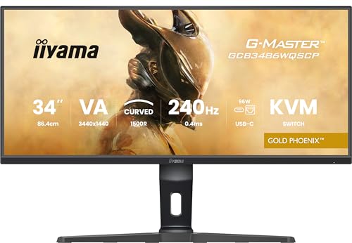 iiyama G-Master Gold Phoenix GCB3486WQSCP-B1 Curved UWQHD VA Gaming-Monitor