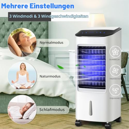 SOARS Mobile Klimaanlage ohne Abluftschlauch, 3-in-1 Luftkühler mit 7L Wassertank
