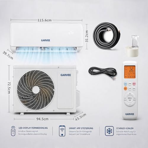 Koioplie Split-Klimaanlage 24000 BTU (7,2 kW) Inverter