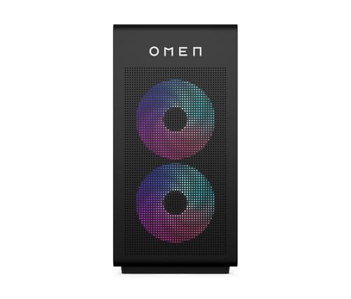 HP Omen GT16-1279ng 35L Gaming Desktop PC, AMD Ryzen 7 9800X3D, 32GB DDR5-SDRAM, 2TB SSD, NVIDIA GeForce RTX 5070 Ti, Tower PC, Windows 11 Home, Black Metal