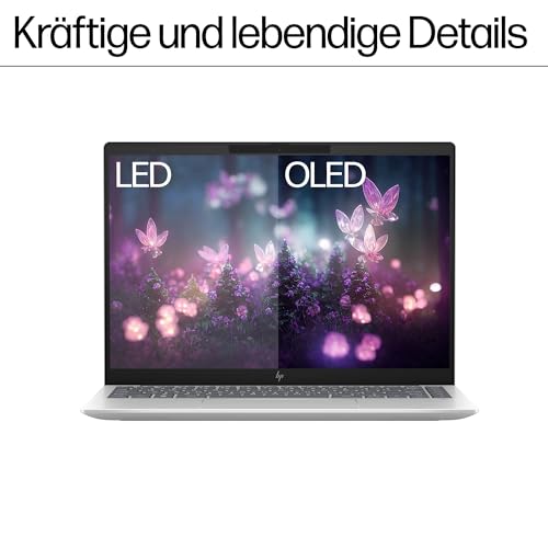 HP Pavilion Plus Laptop | AMD Ryzen 7 7840U mit integrierter KI | 14" 3K OLED Display | 120 Hz | 16GB RAM | 1TB SSD | Win11 | QWERTZ | Silber | inkl. 25 GB Dropbox-Speicher für 12 Monate