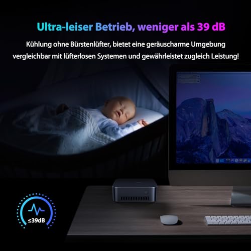 [3 Jahre Garantie] Blackview MP80 Mini PC Intel 12th N97 Win 11 Pro, 16GB LPDDR5 (35% Krasser, Zerstört DDR4) 1TB M.2 SSD Mini Desktop PC, 3*HDMI 4K, Dual LAN, USB 3.2×3, WiFi 2.4/5G für Homeoffice