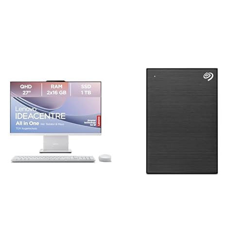 Lenovo All in One IdeaCentre, 27", i7-240H, 32GB, 1TB + Seagate External HDD One Touch 5TB