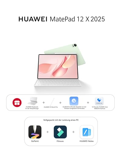 HUAWEI MatePad 12 X 2025 Tablet, 12 + 256 GB, Tastatur & M-Pencil-Pro, Grün