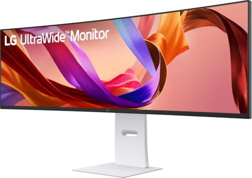 LG UltraWide 49U950A-W.AEU (49 Zoll) 32:9 Curved DQHD Nano IPS Monitor, 144Hz, AMD FreeSync™ Premium, DisplayHDR™ 400, USB-C (90W), Weiß