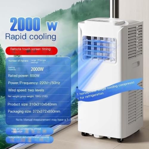WOMGKDA Tragbares Klimagerät, 12000 BTU Mobile AC mit Fernbedienung, integrierter Luftentfeuchter, mobiler Klimakompressor Kühler, inkl. Fensterabdichtung mit Abluftsch, Style 2, 7000 BTU
