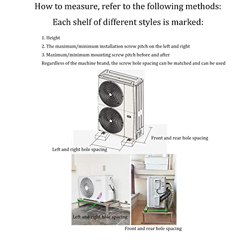 Universal-Mini-Split-AC-Halterung – robuster Edelstahl-Ständer mit Stoßdämpfung für Außengeräte und Wärmepumpen, langlebiger Boden