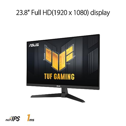 ASUS TUF Gaming VG249Q3A 24 Zoll Full HD Fast IPS 180 Hz Monitor | 1ms GtG, FreeSync Premium, Adaptive Sync, ELMB, GameFast Input, DisplayPort, HDMI, Lautsprecher