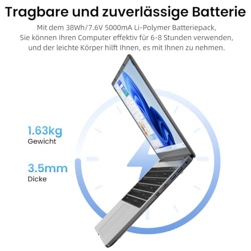 jumper 15,6 Zoll Laptop 12GB RAM 256GB SSD für Unternehmen und Studenten
