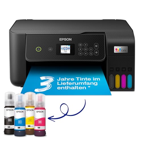 Epson EcoTank ET-2820 A4-Multifunktions-Wi-Fi-Tintentankdrucker, mit einem im Lieferumfang enthaltenen Vorrat an Tinten bis zu 3 Jahren