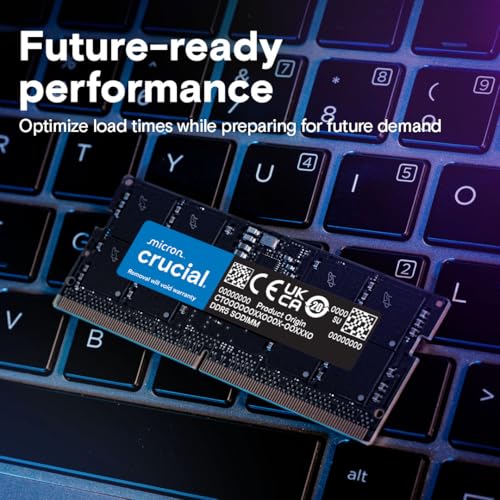 Crucial DDR5 RAM 48GB 5600MHz SODIMM, Arbeitsspeicher für Laptop/Notebook, Mini PC (auch 5200MHz / 4800MHz) CL46 - CT48G56C46S5