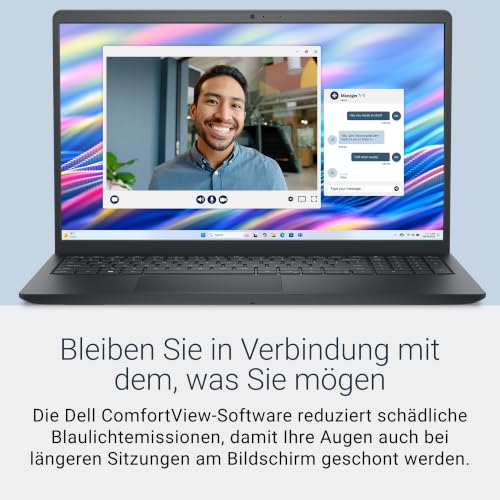 Dell 15 Laptop - Intel Core 3 100U, 8GB DDR5 RAM, 512GB SSD | 15,6" FHD entspiegelt, Intel UHD Grafik, Deutsch QWERTZ Tastatur, Windows 11 Home (Netzteil separat erhältlich)