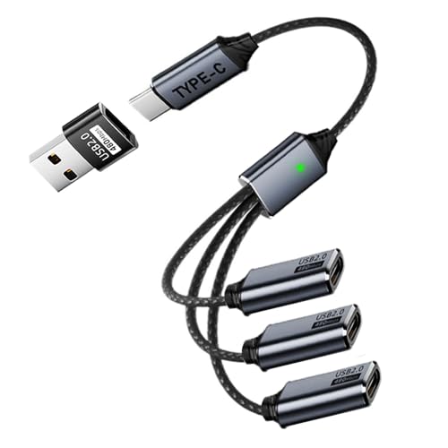 USB C Splitter 1 in 3 Out, USB C Verteiler Mehrfach, USB C Adapter Kabel