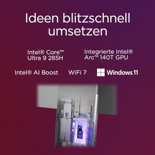 Lenovo Yoga All-In-One AI PC | 27" QHD Touch-Display | Intel Core Ultra 9 285H | 32GB | 1TB SSD | Intel Arc Grafik | Win11 | Inkl. Wireless Maus-Tastatur | Grau | Augenschutz | 2 Jahre Premium Care