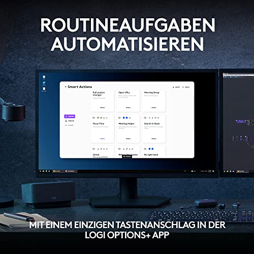 Logitech MX Keys S PLUS kabellose Tastatur uns Palm Rest Low Profile | Fluid Quiet Typing, Programmable, Backlighting, Bluetooth, USB C, Windows PC, Linux, Chrome, Mac, Deutsches QWERTZ - Grau