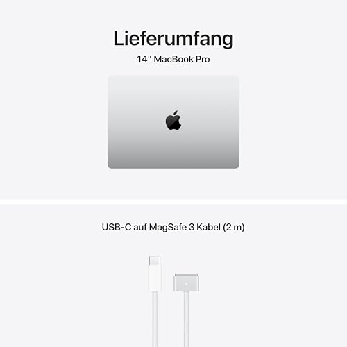 Apple MacBook Pro Laptop mit M5 Pro Chip mit 15-Core CPU und 16-Core GPU: Entwickelt für KI, 14,2" Liquid Retina XDR Display, 24 GB gemeinsamer Arbeitsspeicher, 1 TB SSD, WLAN 7; Silber