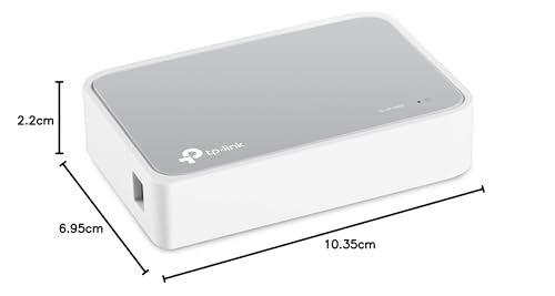 TP-Link TL-SF1005D 5-Port Fast Ethernet-/Netzwerk-/LAN Switch (10/100Mbit/S, Automatische Geschwindigkeits- und Duplexanpassung, Plug-und-Play, Auto-MDI/MDIX, lüfterlos) Weiß