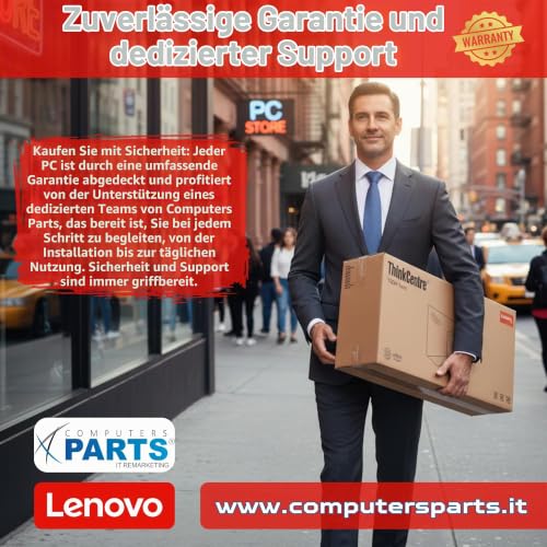 Lenovo All-in-One 24"-Touchscreen, Intel Core i5-8500 (bis zu 3,50 GHz), 16 GB RAM, 512 GB SSD, Windows 11 Pro, Office- und Business-PC, USB-C-Anschluss, 36 Monate Garantie