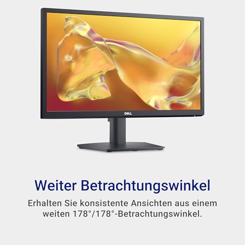 Dell SE2225H 21.5 Zoll Full HD (1920x1080) Monitor, 75Hz, VA, 5ms, VESA (100x100mm), HDMI, VGA, 3 Jahre Garantie, Schwarz