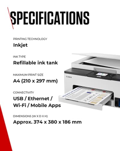 Canon MAXIFY GX1050 Tintenstrahldrucker mit Tank, günstigen Druckkosten