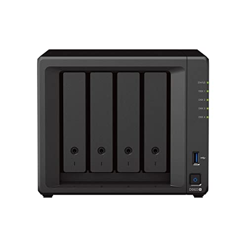 Synology DS923+ 4-Bay Diskstation NAS (AMD Ryzen 4 Threads R1600 Dual-Core 4GB Ram 2xRJ-45 1GbE LAN-Port) Bundle mit 4 x 4TB WD Red Plus NAS HDDs