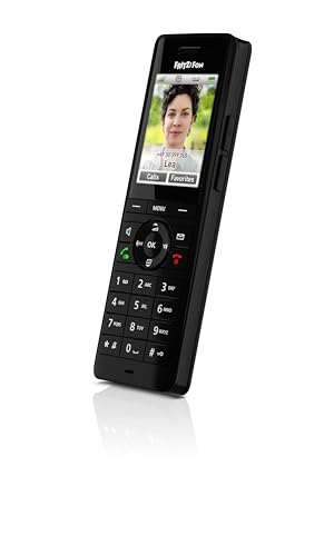 FRITZ!Fon X6 DECT-Telefon, kabellos, Full Duplex HD, Farbdisplay, kompatibel mit Fritz!Box mit DECT-Basis, schwarz, International