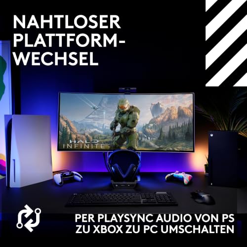 Logitech G Astro A50 Lightspeed, Kabelloses Gaming-Headset + Basisstation | 5. Generation, 3-System-Umschaltung, USB-C, Xbox, PS5, PC/Mac, Bluetooth, kabelloses Headset mit Mikrofon für PC