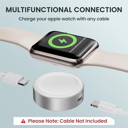 RUXELY Magnetisches Ladegerät 5W für Apple Watch 12,USB C Charger Adapter