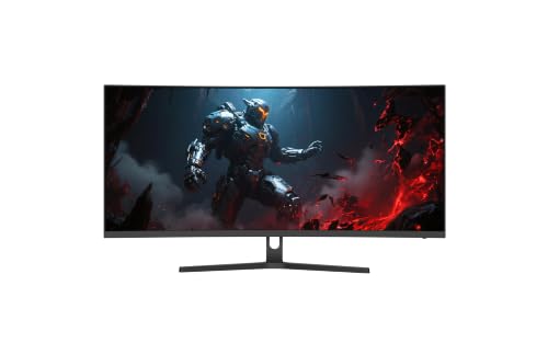 Amzfast 34 Zoll Curved Gaming Monitor, 3440x1440 UWQHD, 240Hz, 1ms MPRT, 1500R VA Curved, 21:9, 3000:1 Kontrast, 450cd/m², 131% sRGB, Adaptive Sync, Pip/PBP, HDMI2.1&DP1.4, VESA100×100, AMZG34C8 Pro