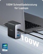 100W USB C Ladegerät, Anker 736 Charger (Nano II) Schnellladegerät, 3-Port USB C