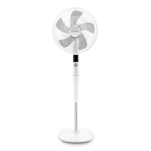 TROTEC TVE 26 S Standventilator 30 Watt | Oszillierend 85°, 5 Betriebsmodi Ø 40 cm, höhenverstellbar, mit Fernbedienung, LED-Display