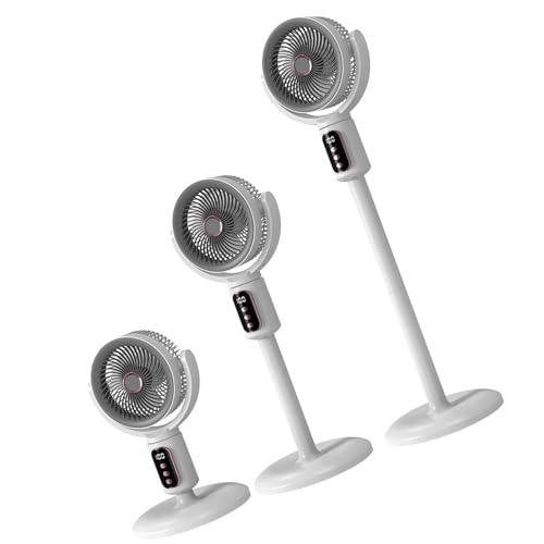 CAZSTYK Batteriebetriebener Bodenventilator, 5 Windmodi, 4000 mAh, hohe Kapazität, tragbar, Stehtextur, für Zuhause, wiederaufladbar