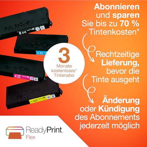 Epson Workforce WF-7840DTWF A3+ kabelloser Multifunktions-Tintenstrahldrucker inkl. 3 Monaten kostenloser Tinte mit ReadyPrint Flex-ABO*