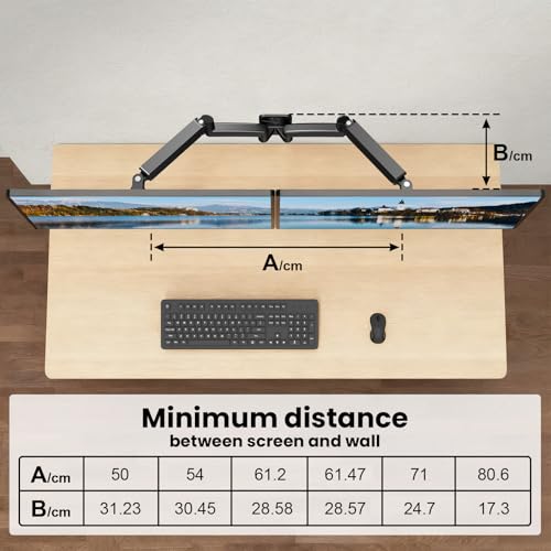 IMtKotW 17-32'' Monitor Wandhalterung 2 Monitore, 9 kg/arm