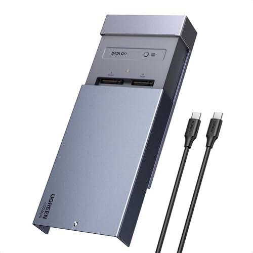 UGREEN 40Gbps Festplatten Dockingstation,NVMe Dual Bay und Offline-Klonen | USB4 NVMe Docking Station mit Kühllüfter,M2 NVMe SSD Festplattengehäuse mit Offline-Klonen und Software-RAID-Konfigurationen