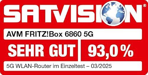 FRITZ!Box 6860 5G (Mobilfunk-Router mit bis zu 1.300 MBit/s in 5G/LTE, Wi-Fi 6 mit bis zu 3.000 MBit/s, Power over Ethernet (PoE+), staub- und spritzwassergeschütztes Gehäuse, internationale Version)