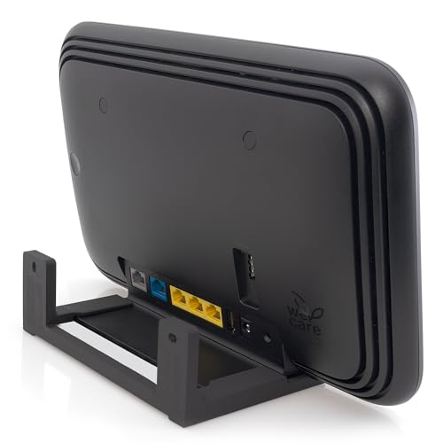 Wandhalterung für Telekom Speedport Smart 4 Plus, 4R, 4R 2, Router WLAN Halterung Halter Wandhalter mit Kabelmanagment inkl. Befestigungsmaterial - Made in Germany