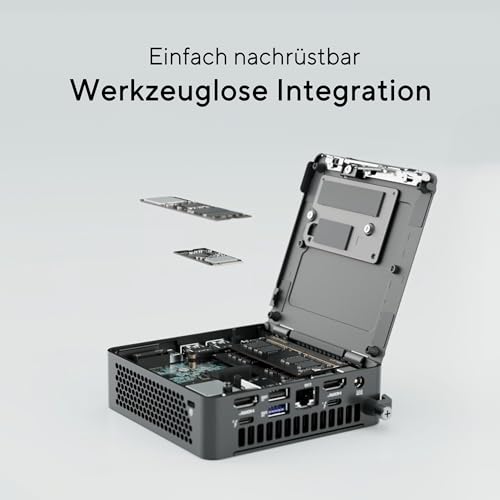 ASUS NUC 15 Pro Tall Kit RNUC15CRHI300002, Barebone ohne Festplatte | Intel Core i3 Prozessor, Arc Grafik, WiFi 7, Bluetooth 5.4, ohne Betriebssystem, mit EU-Netzkabel
