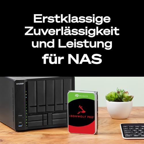 Seagate IronWolf Pro 8TB, NAS Interne Festplatte HDD, 3.5 Zoll, 7200 U/Min, CMR, 256 MB Cache, SATA 6 GB/S, inkl. Data Rescue Service (ST8000NTZ01)
