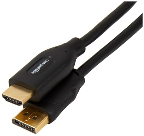 Amazon Basics DisplayPort auf HDMI Kabel, 1080p, 1,83m, Schwarz