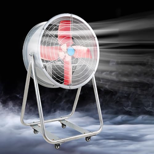 Robuster industrieller Bodenventilator auf Rädern, leistungsstarker elektrischer Luftzirkulator für Werkstatt, Lager, Garage, Außenkühlung