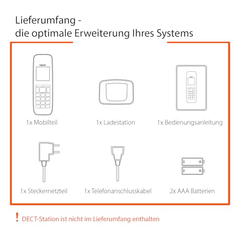 Gigaset E560HX - DECT-Mobilteil mit Ladeschale - Fritzbox-kompatibel - Schnurloses Senioren-Telefon für Router und DECT-Basis - Notruf mit 4 Nummern, silber [Deutsche Version] [Ohne Basis]