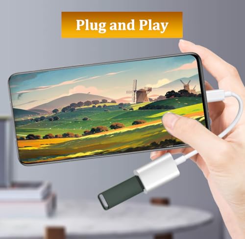Adapter USB C auf USB, OTG Typ C auf USB Adapter Kabel, kompatibel mit iPhone 16 Pro Max/15 Pro Max, iPad, MacBook Pro/Air, Samsung Galaxy S24/S23/S22/S21, Huawei