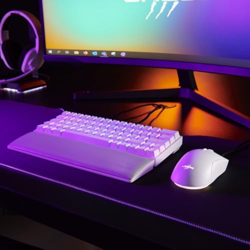 uRage Gaming-Maus mit Kabel „Reaper 250“ (Rainbow LED, ultra leicht, Rechtshänder, 6 programmierbare Tasten, 6.200 dpi, optischer Sensor, Software, abnehmbares Kabel) weiß