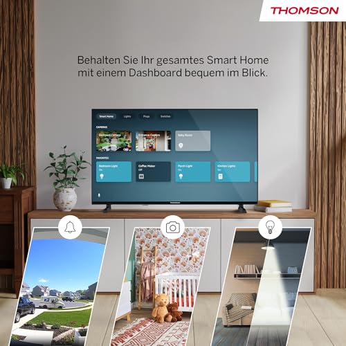 Thomson 32 Zoll (80 cm) HD Smart Fire TV, Alexa-Sprachsteuerung, Triple-Tuner (DVB-T2/C/S2), Dolby Audio, DTS Virtual:X, HDR10, WLAN, Bluetooth, HDMI, 32HF2S34