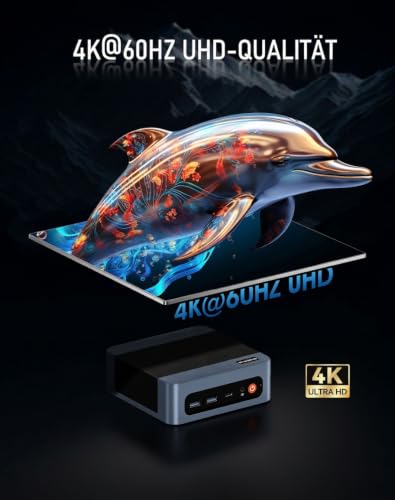 BOSGAME E5 Home-Office-Mini-PC, Ryzen 5300U (Besser als 4300U, bis zu 3,8 GHz), 16 GB DDR4-RAM, 512 GB NVMe-SSD, Windows 11 Pro, DREI 4K-Displays, Dual-LAN-Mini-Computer